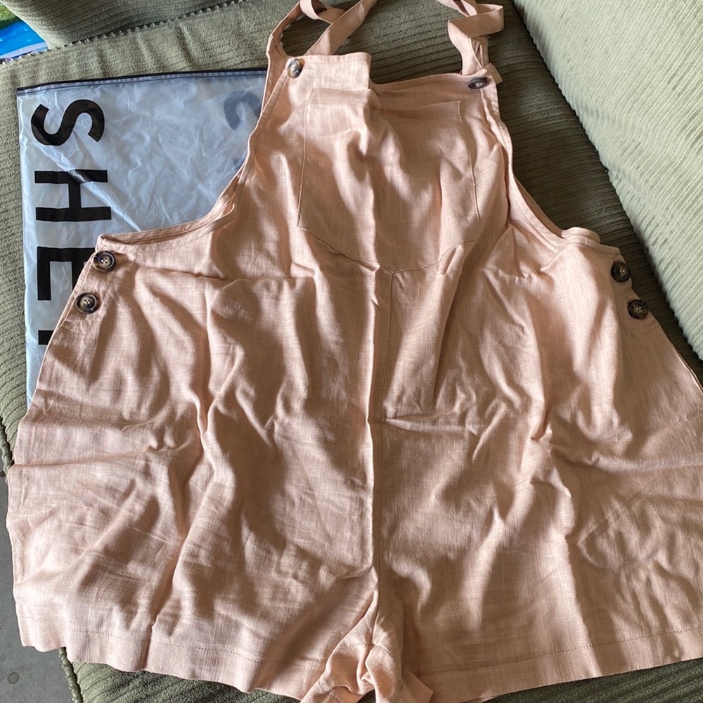 New SHEIN overalls in cream color